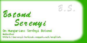 botond serenyi business card